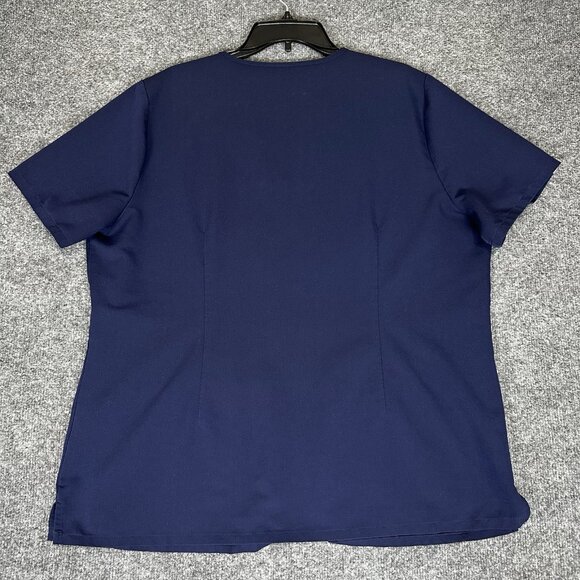 Figs Casma Scrub Top Womens 2XL Navy Blue Three-Pocket Medical Nursing Uniform - Picture 4 of 6